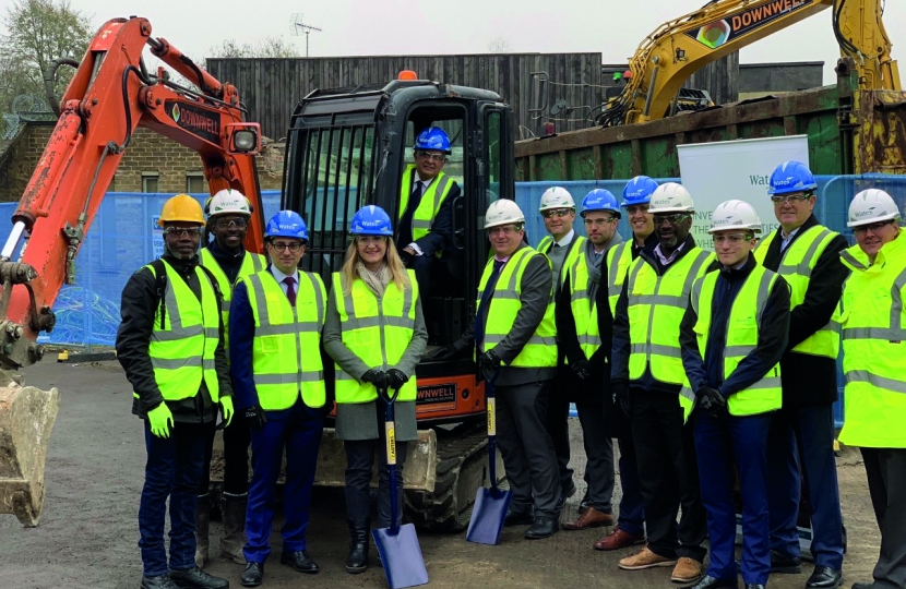 Cllr Kim Caddy at the Shuttleworth Rd ground breaking ceremony