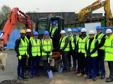 Cllr Kim Caddy at the Shuttleworth Rd ground breaking ceremony